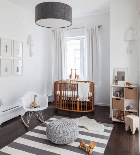 When buying synthetic furniture and fittings, be sure to let these 'gas-off' for a couple of weeks before introducing them into the nursery or child's bedroom. 