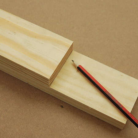 The easiest way to perform repeat cuts is to cut one piece and use this as a template for marking the next piece. This is where a sharp pencil is important and you also need to be sure to cut on the waste side of the pencil line.
