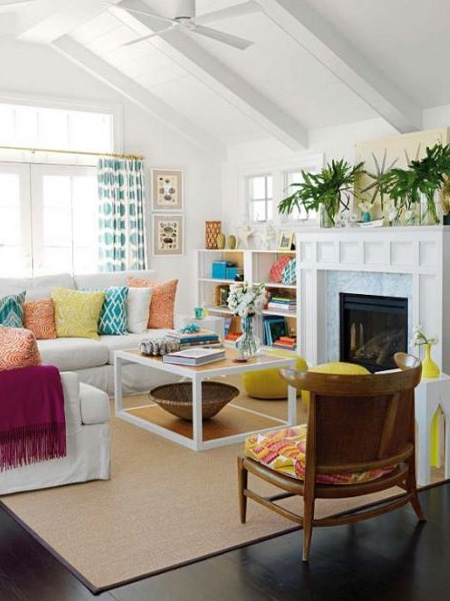 There is a bright side to living in a rental home... you get to work on a blank canvas. The minimal decorating in rental properties means that everything is a single colour, white. You're not overwhelmed with having to choose complementary colours or overloading the senses with pattern - you get to start out from scratch. 