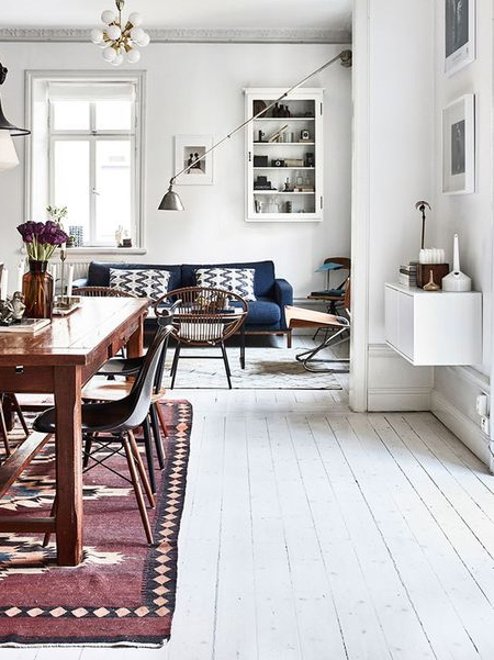 HOME-DZINE | Woodoc Water-Borne and Solvent-Based Sealers allow a homeowner to update wood floors in colourful finishes that are durable and tough. We take a look at wood floors sealed in white or grey.