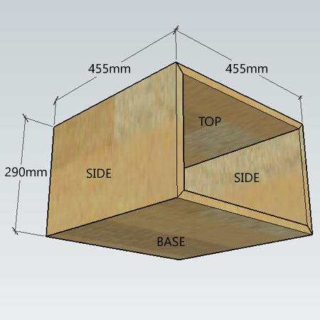 1. The design for the mobile coffee table features mitred corners. You will need to cut these on a table saw or mitre saw.