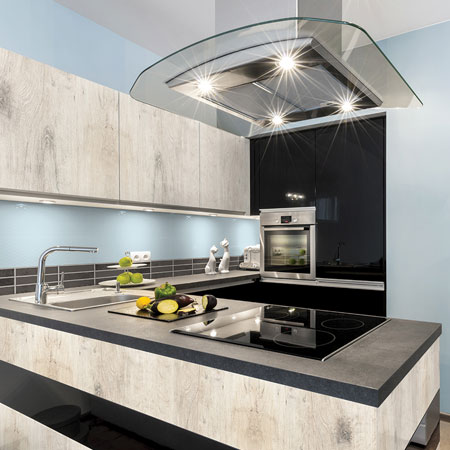 From solid colours, stone-look, and authentic wood grain look, choose the best countertop for your kitchen