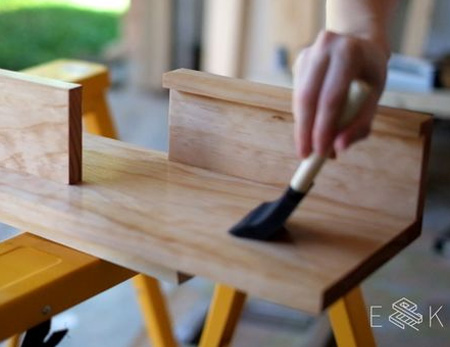 Pine Coat Rack & Shelf