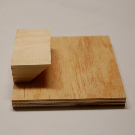 HOME-DZINE | The French cleats are cut from a length of pine. First, cut a 45-degree mitre and then cut a straight. Repeat this until you have 4 French cleats. The cleats are approximately 64mm long, but you can make them longer - the most important part is that they fit together to create the hanging system.