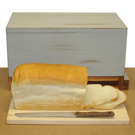 HOME-DZINE | The step-by-step instructions below provide information on how you can make a pine bread bin with a stain / seal finish, as well as the finished bread bin shown here, with a chalk paint finish using Rust-Oleum Chalked Ultra Matte paint.