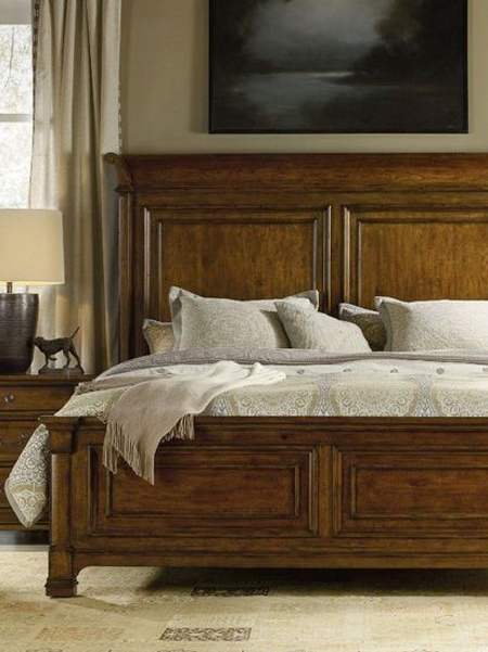 What is a panel bed: A panel bed has flat, decorative headboards (and occasionally footboards) that are similar to wall paneling, hence the name. The base of these boards are typically wooden, but covered in plush cloth, ironwork, or other decorative items. It may actually be attached to the wall your bed rest against itself as well.