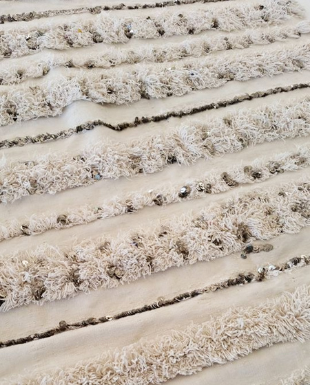 There are no rules when it comes to making your own Moroccan wedding blanket - you can add as little or go over the top with sequins and trim. Take a look at the designs for Moroccan wedding blankets shown on this page, and add your own personal take.