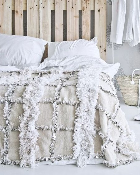 There are no rules when it comes to making your own Moroccan wedding blanket - you can add as little or go over the top with sequins and trim.