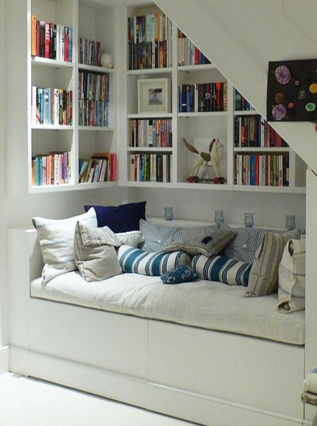 An alcove under the stairs can be used in so many ways