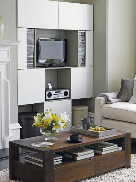 Where fireplaces are installed, more often than not you have space on either side that can be put to use