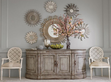 Interiors shine with a mirror