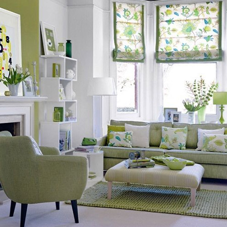 On walls, sage green has a calming effect