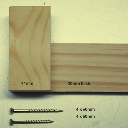Select a screw that can be driven halfway through the piece being joined.