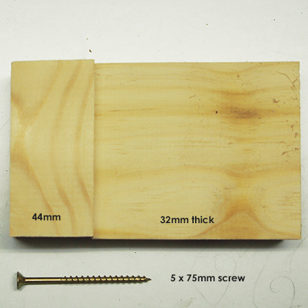 Choose the Eureka screw that best works with the material, taking into consideration whether the finished project will need to bear wear, such as when making a dining table or bed.