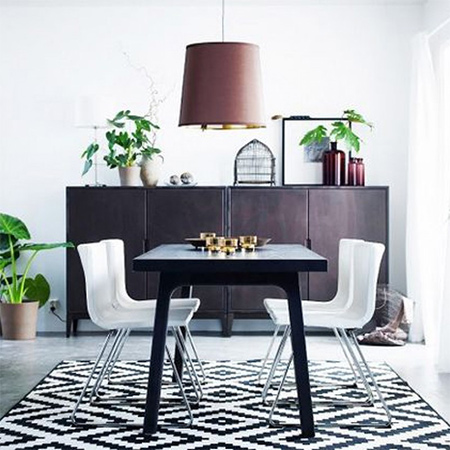 Add texture and warmth with a rug