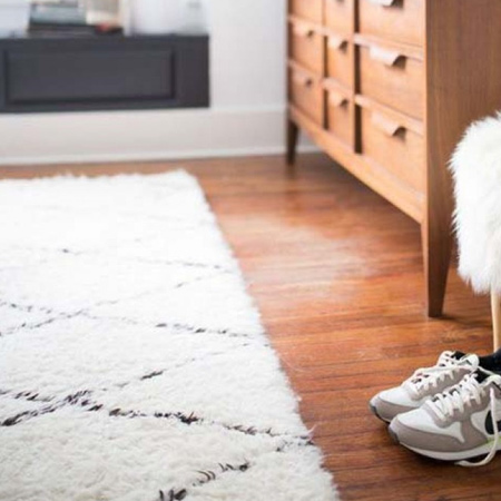 Add texture and warmth with a rug