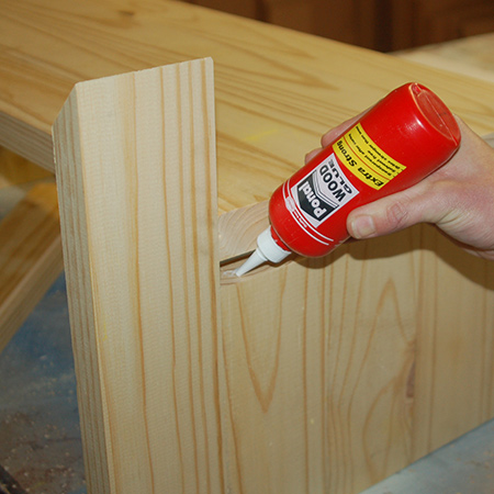 GOOD TO KNOW: Wipe away any excess glue that oozes out with a damp cloth.