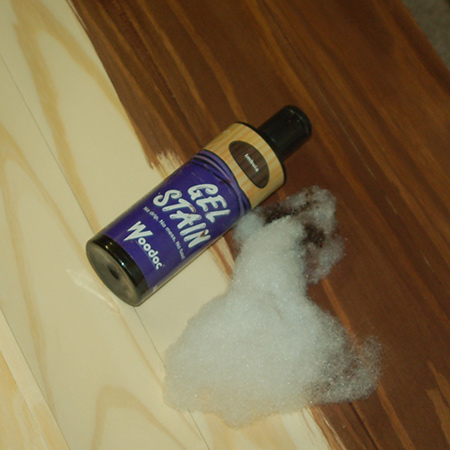 If you prefer to stain your DIY coffee table, you can apply Woodoc Gel Stain and then Woodoc Antique Wax or Woodoc Interior Sealer. I went with Woodoc Gel Stain - Imbuia