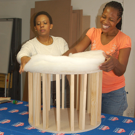 Make a circular ottoman - nancy muchangwa