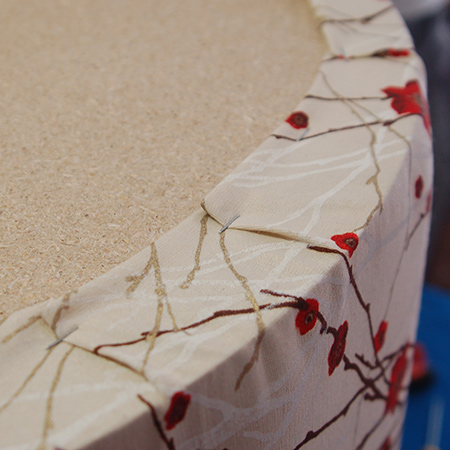 Make a circular ottoman