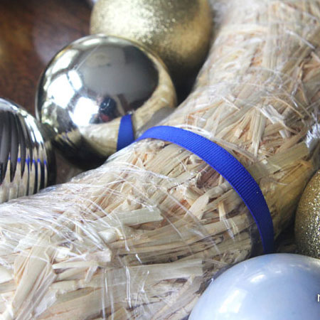 Homemade Festive Bauble Wreath