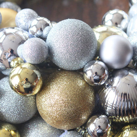 Homemade Festive Bauble Wreath