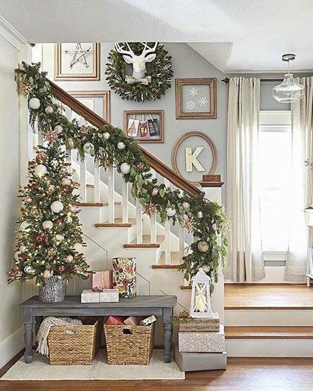 HOME-DZINE | Holiday Decor - Smaller festive decorations can be used to create a wonderful vignette on a coffee table, shelf or fireplace mantel, and these will add just as much festive flair as tinsel thrown everywhere.