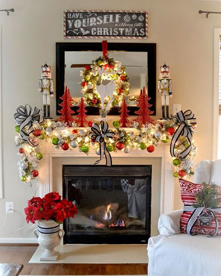 HOME-DZINE | Holiday Decor - Many LED fairly lights are battery operated -  being low-voltage and can run for a long time on a battery - which means you can hang these anywhere. Create your own magical display using fresh, green garlands, strings of tinsel and baubles.