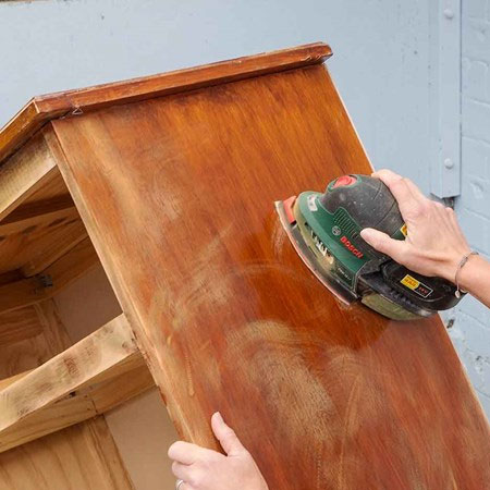 Turn a pine dresser into a kitchen island