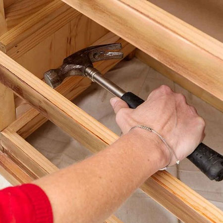 Turn a pine dresser into a kitchen island