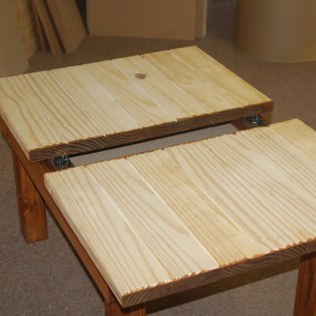 BELOW: Both top sections secured onto the sliders.