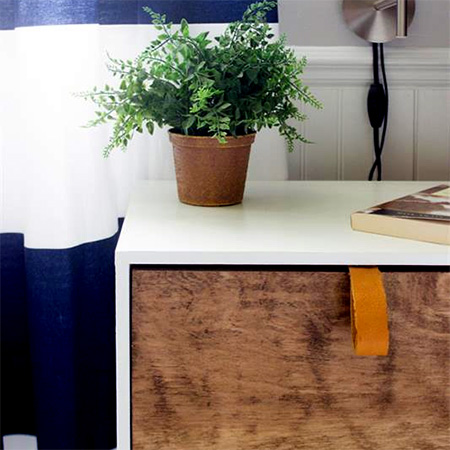 HOME-DZINE | DIY Projects - There are various options for finishing the nightstand. You can apply either acrylic or chalk paint with a paintbrush or Bosch PFS spray system, and stain the drawers with Woodoc Gel Stain or a Woodoc 5, 10 or 20 tinted or clear interior sealer. 