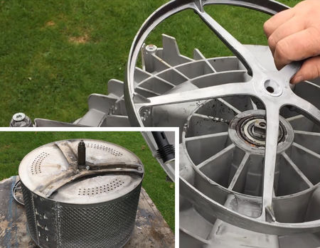 Washing machine drum lamp