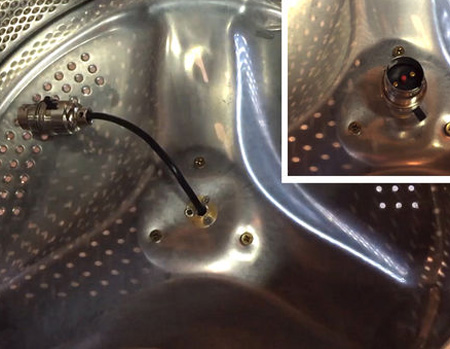 Washing machine drum lamp