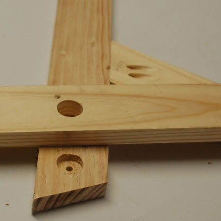 DIY Futon Sleeper Couch - drill holes