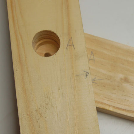 DIY Futon Sleeper Couch - mark holes