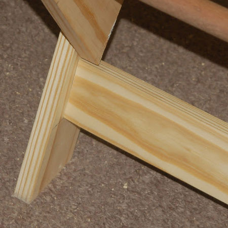 DIY Futon Sleeper Couch - insert arm