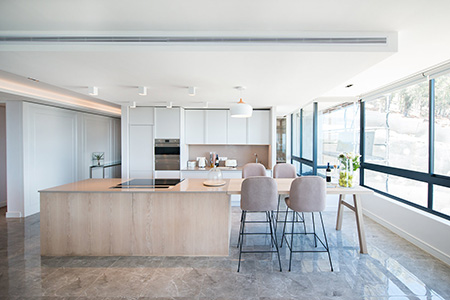 HOME-DZINE | Interior Design - marble floors feature throughout