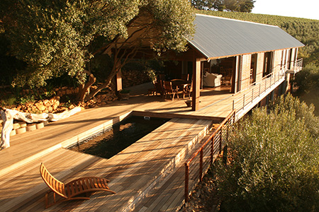 HOME-DZINE | Timber Homes - Exposed timber roof trusses lend airy volume to the interior