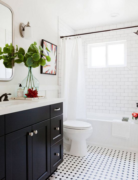 Classic Black & White Bathrooms