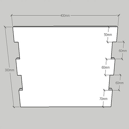 Mark and measure the back section.