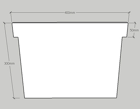 Measure and mark back insert.