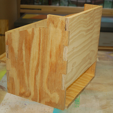 2. Use wood glue to assemble the sides, front and back sections. Don't attach the base section just yet.&nbsp;