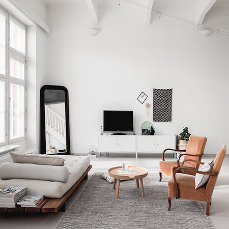 HOME-DZINE | DIY Furniture Ideas - This beautiful DIY Day Bed was initially designed and made to add a fun element to the large, open plan living space, but has since become a very important and very comfortable item in this converted warehouse that is now a family home.
