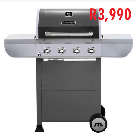 Megamaster 400 Griller patio gas braai @ R3,990 each on today's Daily Deals @ Builders Warehouse.