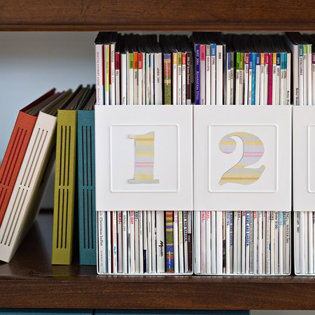 Margaret even organises all her sewing and craft magazines