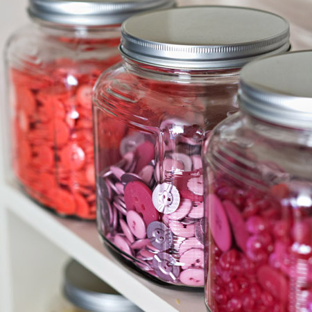 Buttons in a kaleidoscope of colours