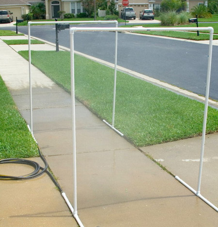 Summer spray fun with PVC pipe