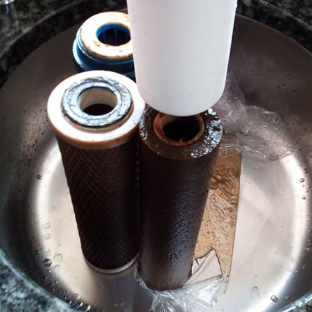 cartridges on an RO Water Purifier 