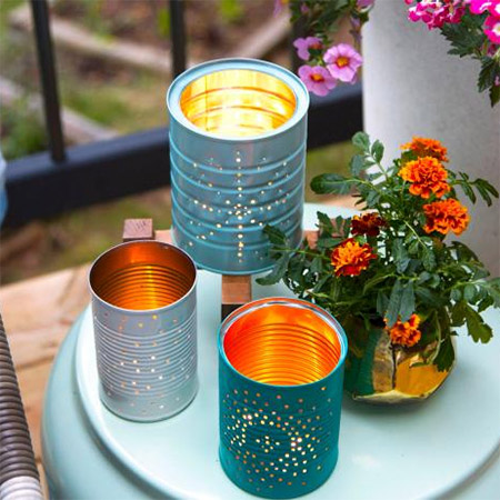 colourful can luminaries 